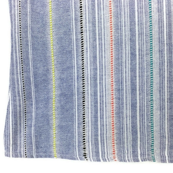 Copper Key Multicolor Stripe Cropped Shoulder Tie Tank Top Womens Large - Picture 8 of 13